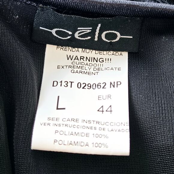 Celo Argentina made lace Applique beaded ruffle dance skirt Small-Medium black - Picture 4 of 17